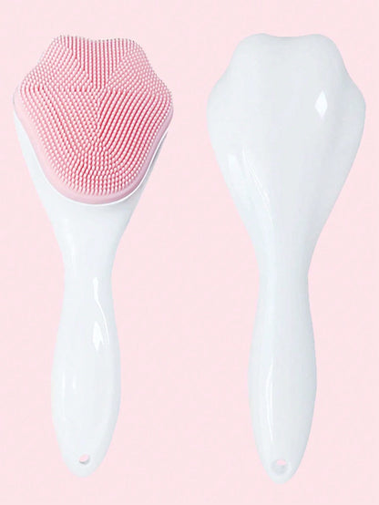 Silicone Cat Paw Facial Cleansing Massage Brush Soft Bristle Face Washer Blackhead & Dirt Remover Deep Pore Cleaning Tool