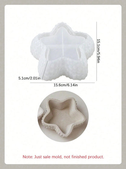 SILIKE LUFEI DIY Resin Mold Starfish Storage Box Aromatherapy Plaster Candle Cup Succulent Planter Decor Silicone Mold, Tabletop Birthday Home Party Decoration Supplies Mold