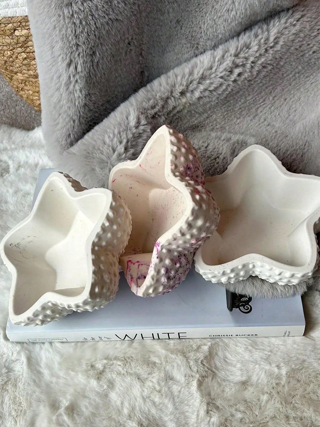 SILIKE LUFEI DIY Resin Mold Starfish Storage Box Aromatherapy Plaster Candle Cup Succulent Planter Decor Silicone Mold, Tabletop Birthday Home Party Decoration Supplies Mold