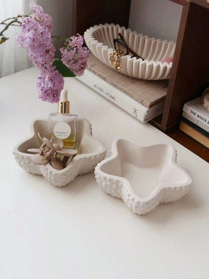 SILIKE LUFEI DIY Resin Mold Starfish Storage Box Aromatherapy Plaster Candle Cup Succulent Planter Decor Silicone Mold, Tabletop Birthday Home Party Decoration Supplies Mold