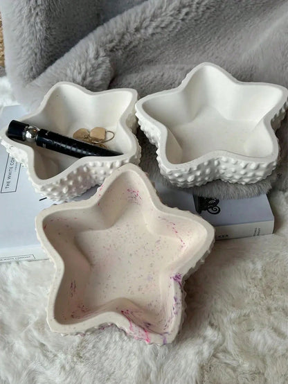SILIKE LUFEI DIY Resin Mold Starfish Storage Box Aromatherapy Plaster Candle Cup Succulent Planter Decor Silicone Mold, Tabletop Birthday Home Party Decoration Supplies Mold