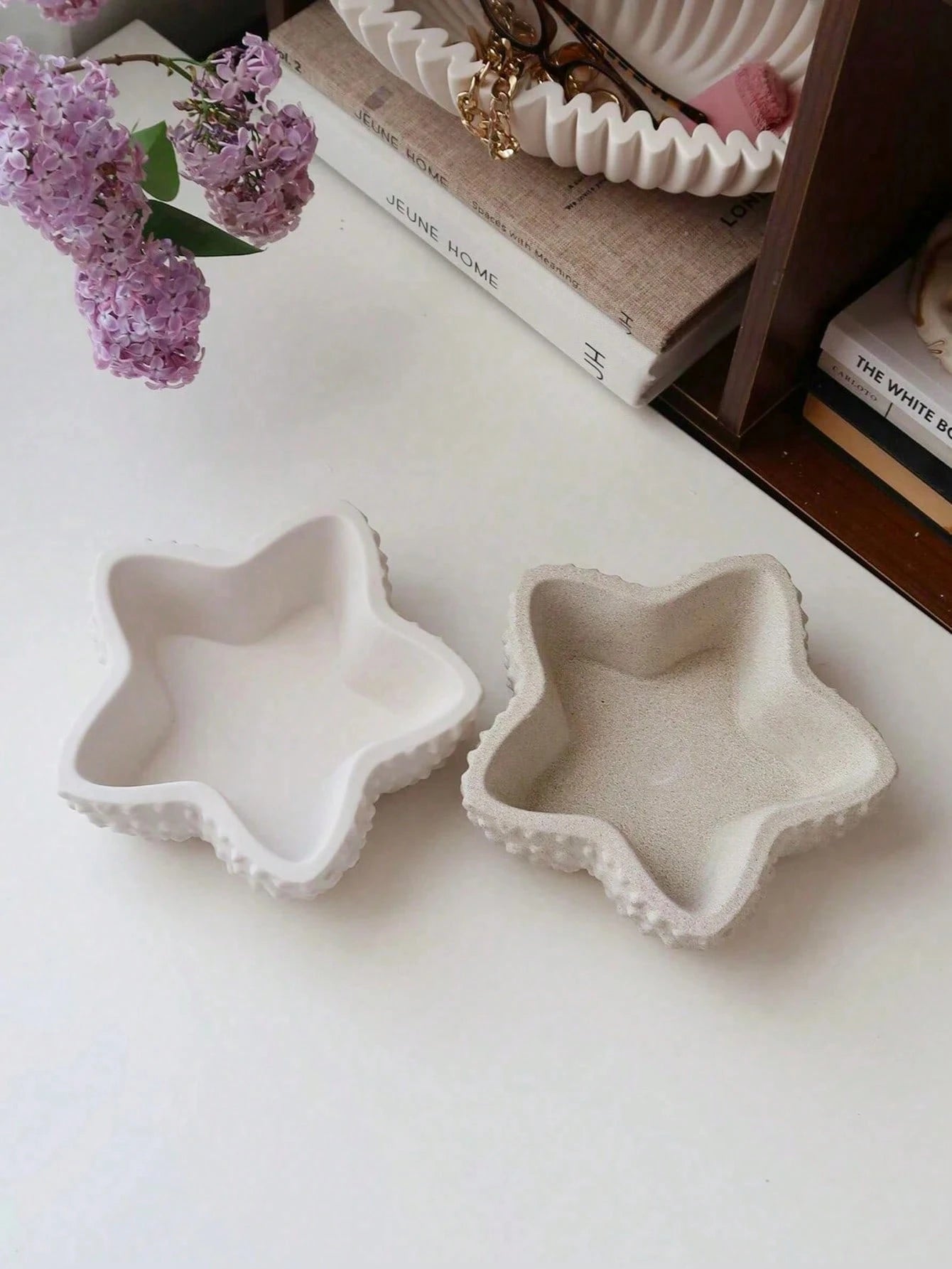 SILIKE LUFEI DIY Resin Mold Starfish Storage Box Aromatherapy Plaster Candle Cup Succulent Planter Decor Silicone Mold, Tabletop Birthday Home Party Decoration Supplies Mold
