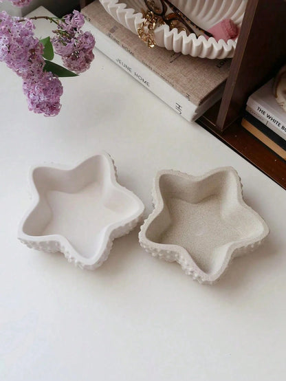 SILIKE LUFEI DIY Resin Mold Starfish Storage Box Aromatherapy Plaster Candle Cup Succulent Planter Decor Silicone Mold, Tabletop Birthday Home Party Decoration Supplies Mold