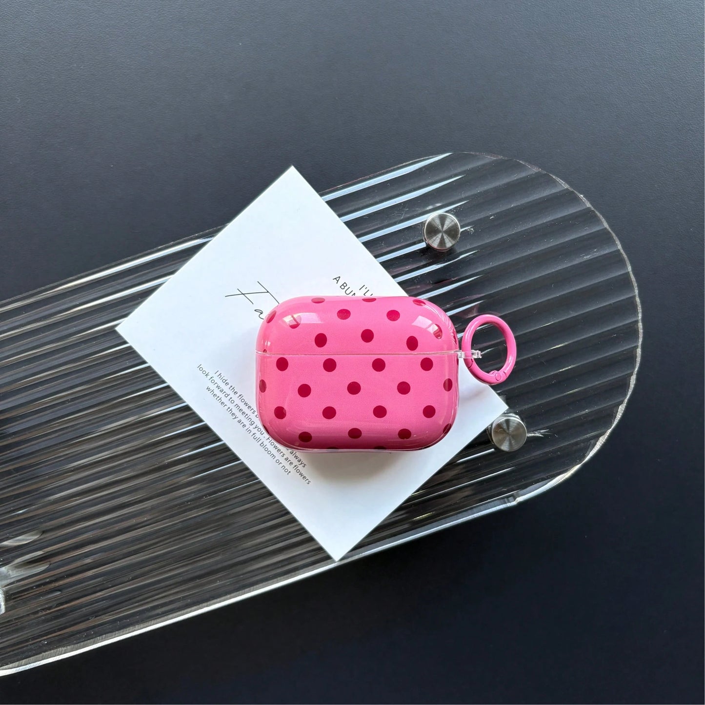 Simple Classic Black And White And Red And Mint Green And Beige And Brown And Fruit Green Color And Klein Blue And Rose Red And Light Blue And Pink Polka Dot Pattern Glossy Surface Earphones Protectiv