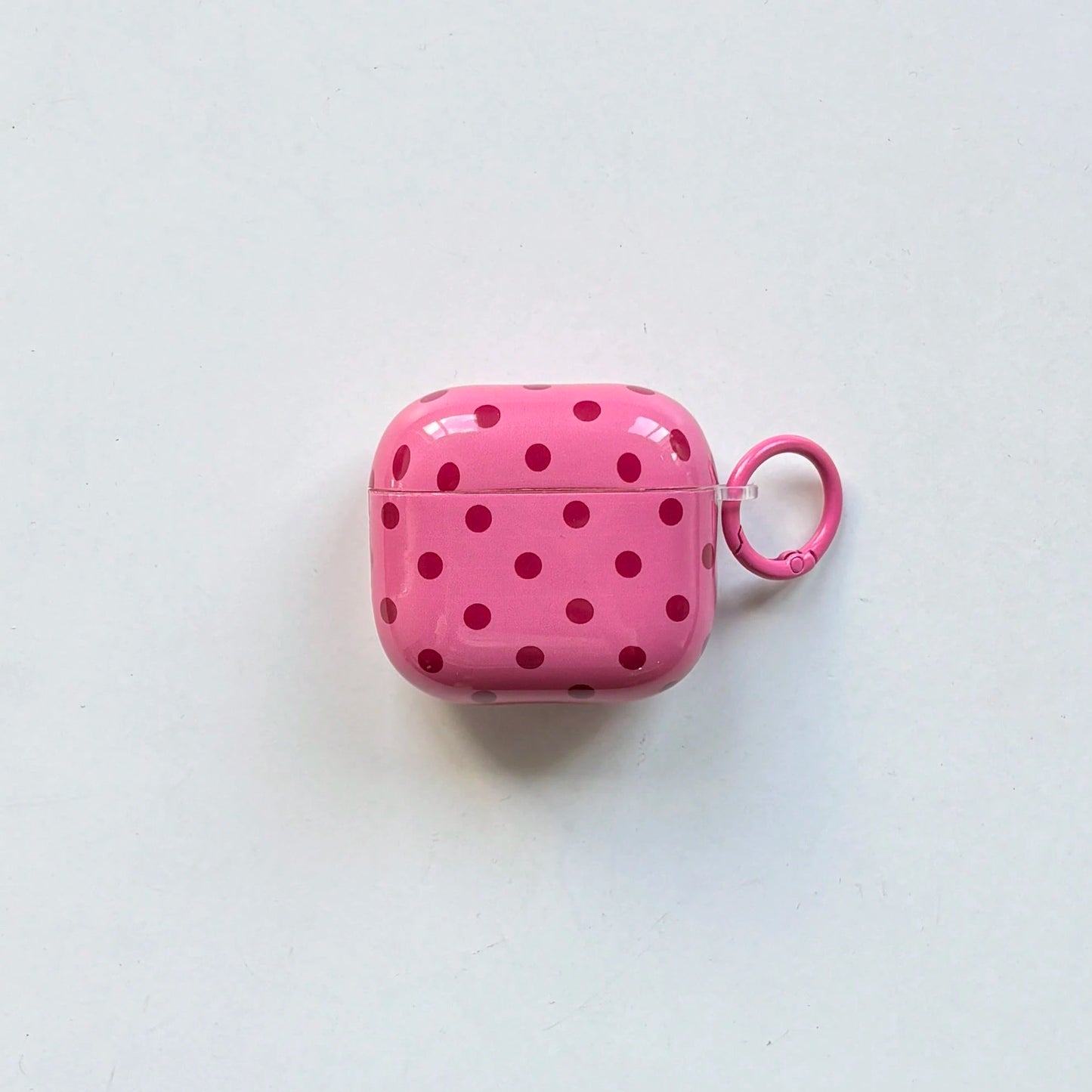 Simple Classic Black And White And Red And Mint Green And Beige And Brown And Fruit Green Color And Klein Blue And Rose Red And Light Blue And Pink Polka Dot Pattern Glossy Surface Earphones Protectiv