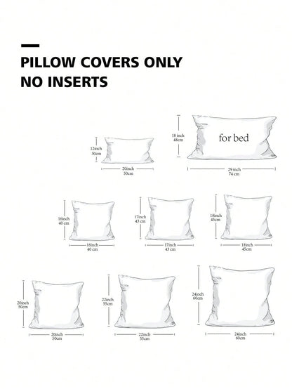 Simple Solid Color Velvet Throw Pillow Case With Tassel Trim
