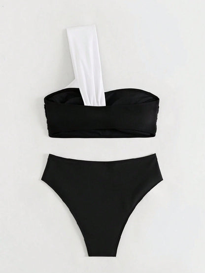 Sirith Women's Colorblock Beach Swimsuit Set For Vacation