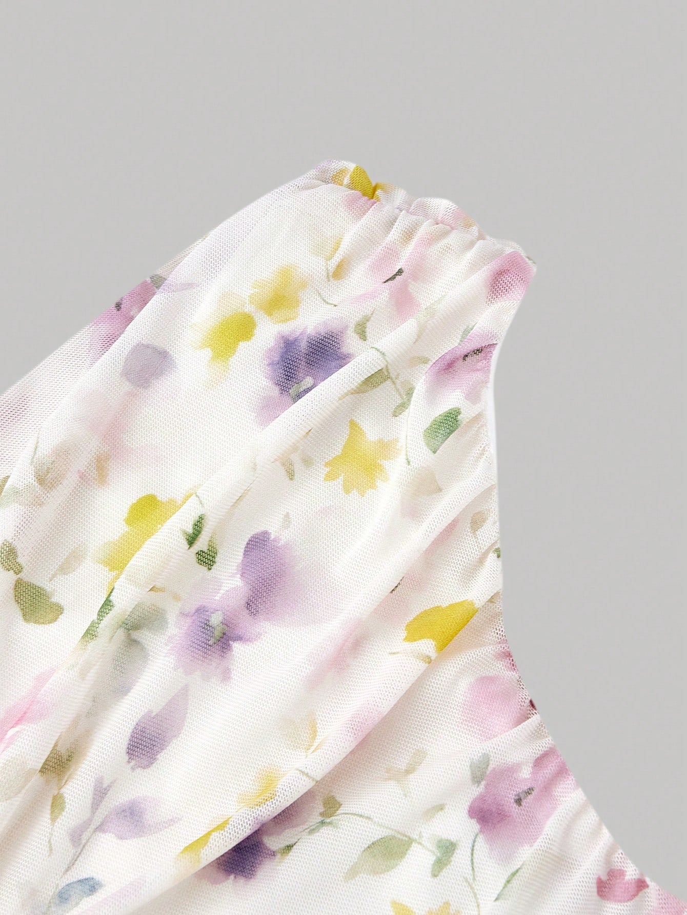 Skyraze White Floral Summer Casual Holiday Party Vacation Picnic Asymmetric Shoulder Tie Bow Long Dress, Wedding Guest Vintage French Cottagecore Skirt Set