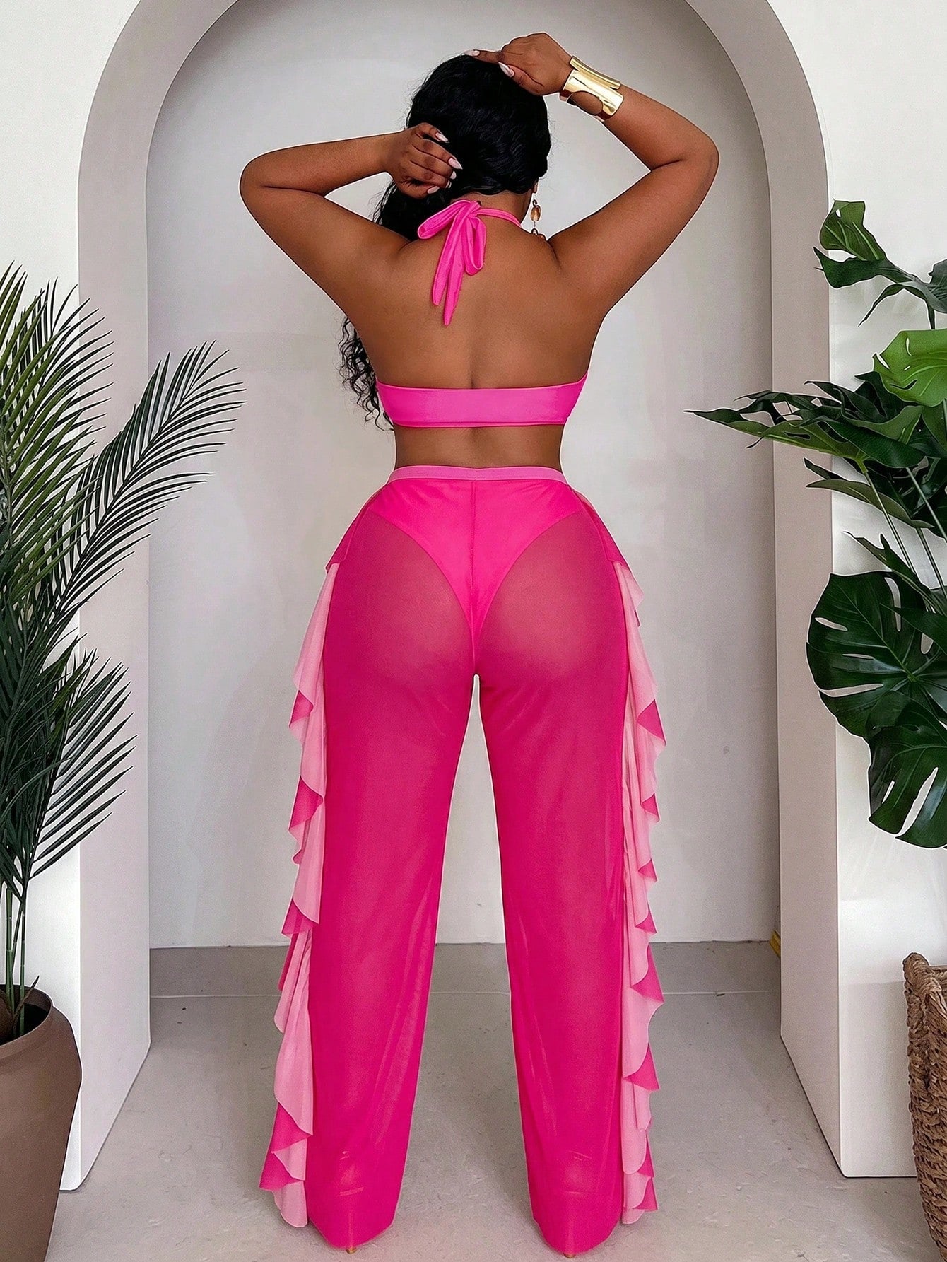 Slaydiva 3pcs Plus Size Sexy Party Swimwear Set