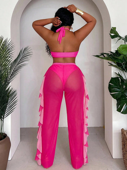 Slaydiva 3pcs Plus Size Sexy Party Swimwear Set