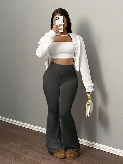Slaydiva Women's High Waist Elastic Yoga Pants, Tummy Control Workout Leggings