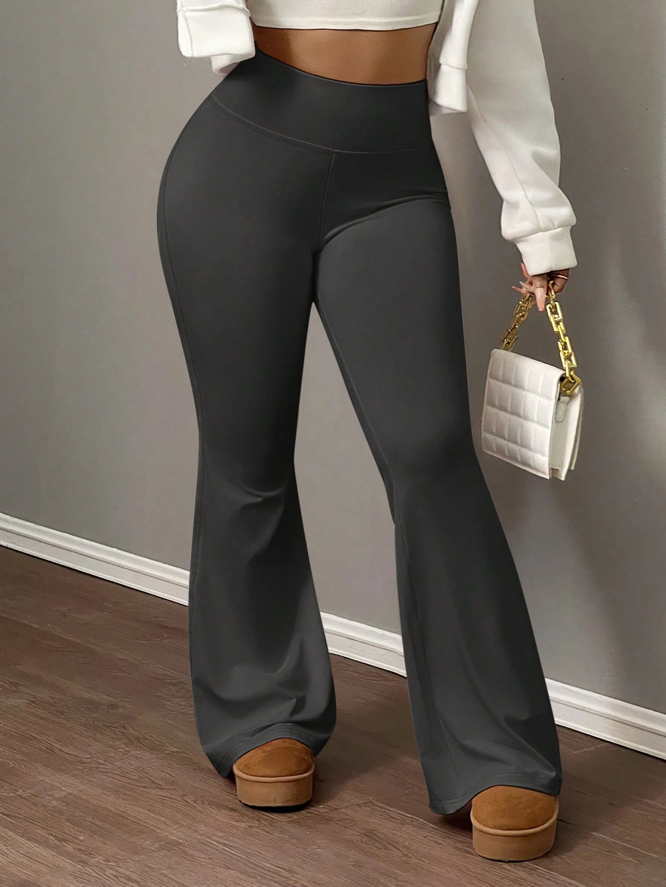 Slaydiva Women's High Waist Elastic Yoga Pants, Tummy Control Workout Leggings