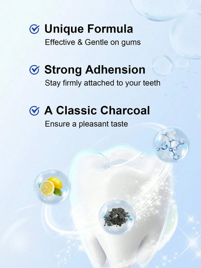Slow Sunday Charcoal Teeth Whitening Strips, Mint, Charcoal, Get Rid Of Smoke Stains, Coffee Stains, Tea Stains, Keep Your Mouth Clean And White, Good Choice For Vacation, Beach, Travel Essentials, S