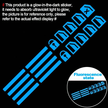 Small Glow-In-The-Dark Stickers For Car Window Lift Buttons, Fluorescent Function Button Stickers For Car Interior, Green, Blue, Orange Car Lift Stickers