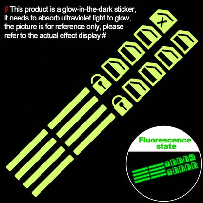 Small Glow-In-The-Dark Stickers For Car Window Lift Buttons, Fluorescent Function Button Stickers For Car Interior, Green, Blue, Orange Car Lift Stickers