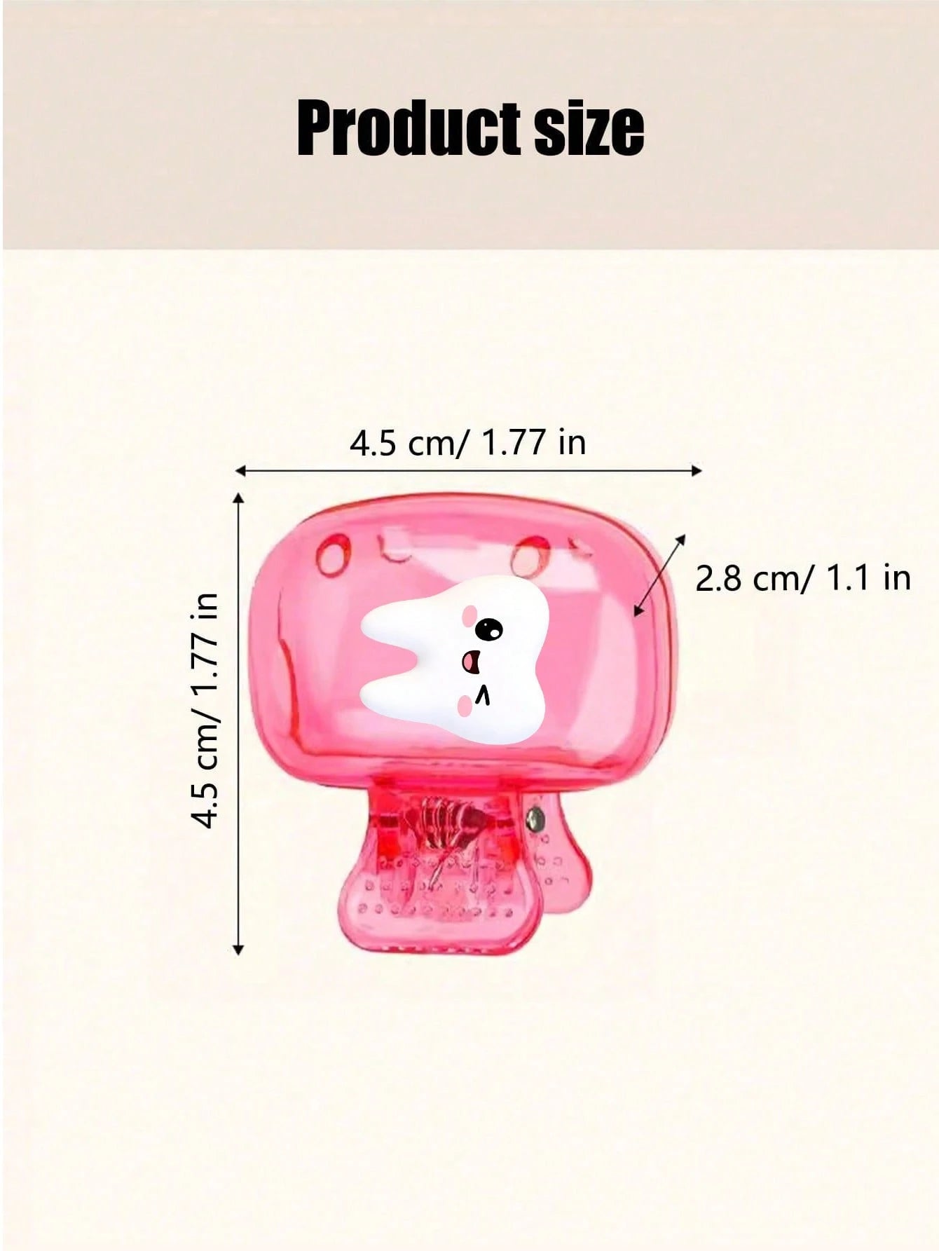 Smiling Face Toothprint Pattern Portable Toothbrush Clip Set, Suitable For Home And Travel Use, Cute Toothbrush Clip Storage Clip, Suitable For School, Home And Travel, Best Gift For Family And Friend