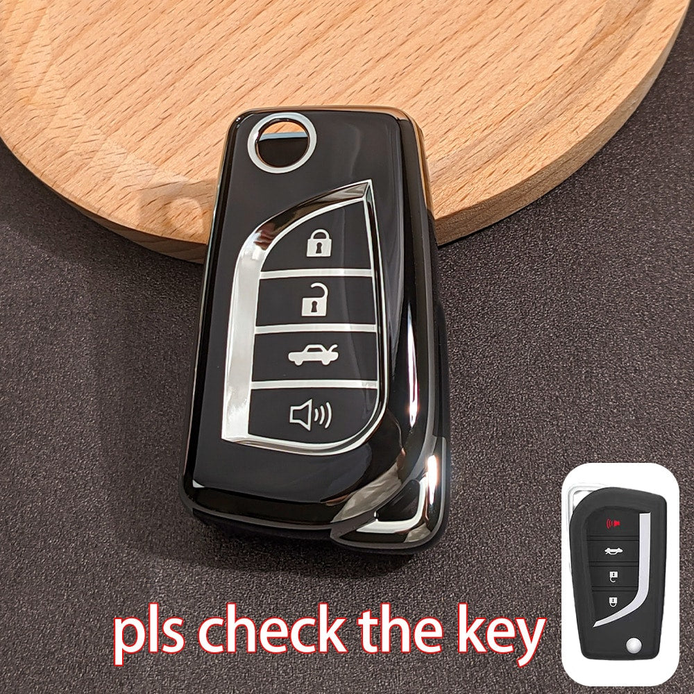 Soft TPU Key Fob Cover, Fit For Car Key Fob, Smart Remote Key Case For Fortuner/Tundra/Camry/RAV4/Handa/Corolla, Car Accessories, Men/Women Gift