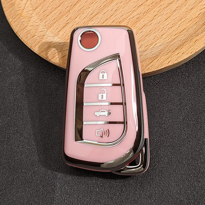 Soft TPU Key Fob Cover, Fit For Car Key Fob, Smart Remote Key Case For Fortuner/Tundra/Camry/RAV4/Handa/Corolla, Car Accessories, Men/Women Gift
