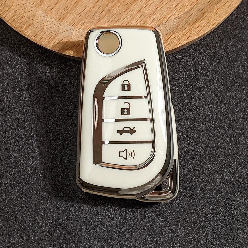Soft TPU Key Fob Cover, Fit For Car Key Fob, Smart Remote Key Case For Fortuner/Tundra/Camry/RAV4/Handa/Corolla, Car Accessories, Men/Women Gift