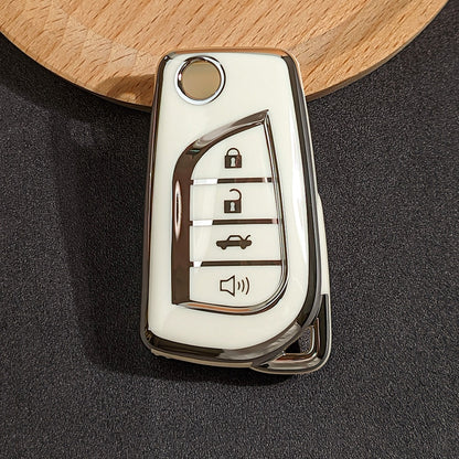 Soft TPU Key Fob Cover, Fit For Car Key Fob, Smart Remote Key Case For Fortuner/Tundra/Camry/RAV4/Handa/Corolla, Car Accessories, Men/Women Gift