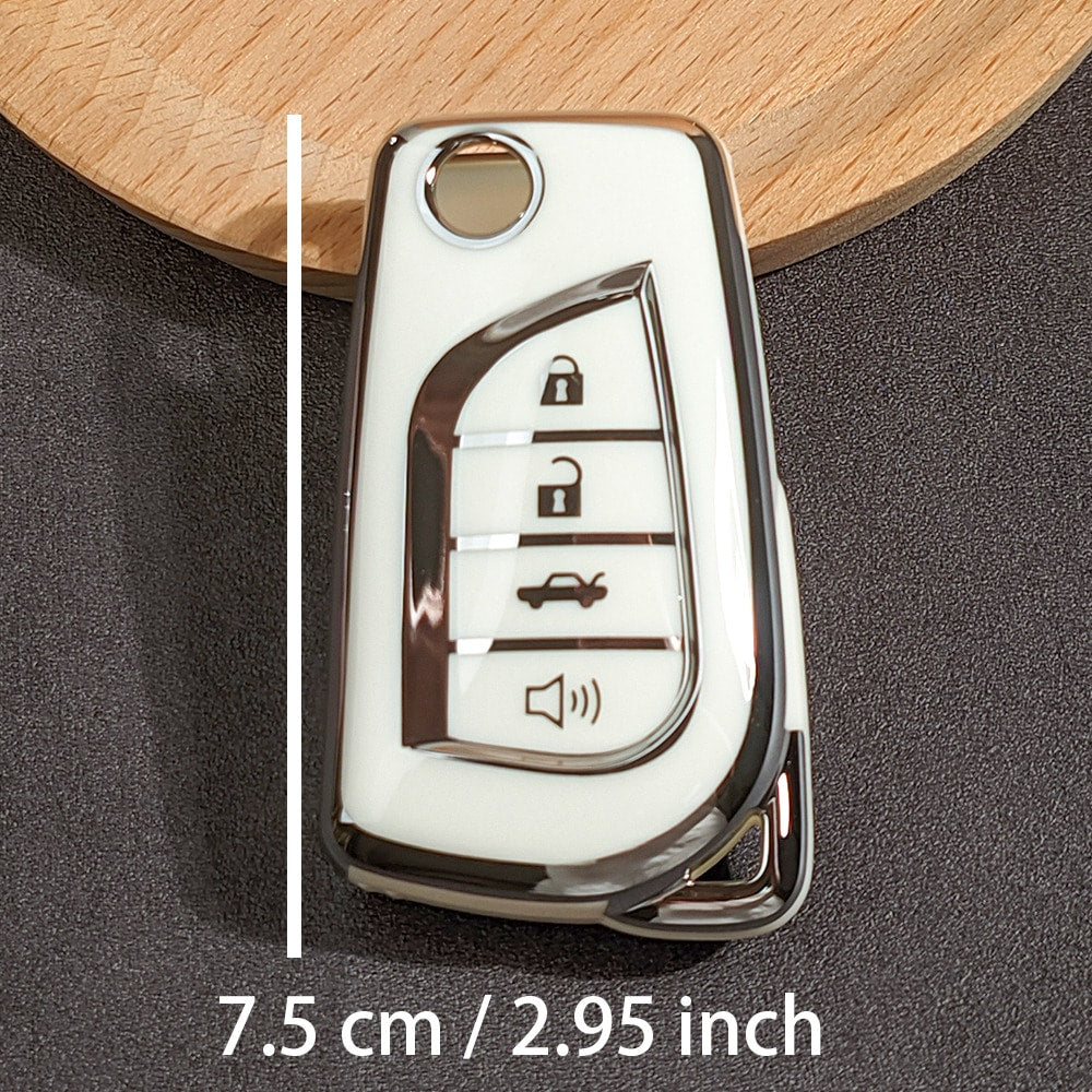 Soft TPU Key Fob Cover, Fit For Car Key Fob, Smart Remote Key Case For Fortuner/Tundra/Camry/RAV4/Handa/Corolla, Car Accessories, Men/Women Gift