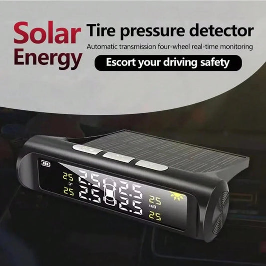 Solar Power TPMS Car Tire Pressure Alarm Monitor System Systems Security Auto Pressure Tyre Alarm Temperature Warning B4T1
