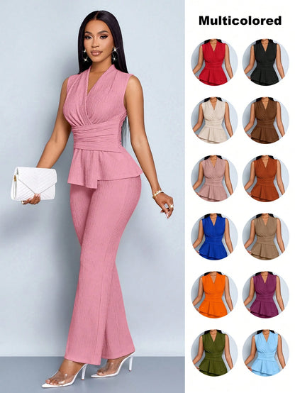 SOLERSUN Elegant Workwear Waist-Cinching Suit