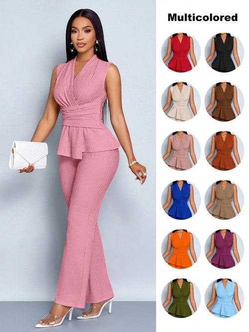 SOLERSUN Elegant Workwear Waist-Cinching Suit
