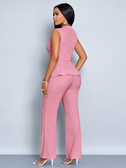 SOLERSUN Elegant Workwear Waist-Cinching Suit