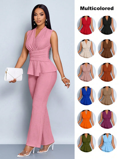 SOLERSUN Elegant Workwear Waist-Cinching Suit