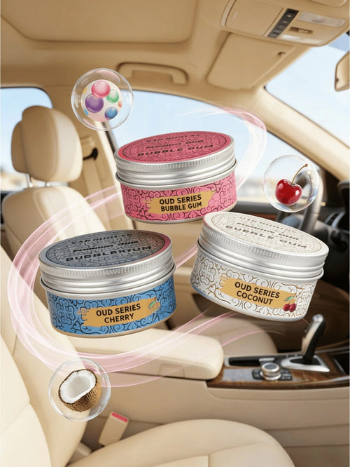 Solid Car Fragrance Diffuser, Long-Lasting Aromatic Fiber Diffuser, Effectively Eliminates Odors And Purifies In-Car Air, Multiple Scents Available: Vanilla, Bubble Gum, Cherry, Lavender, Strawberry A