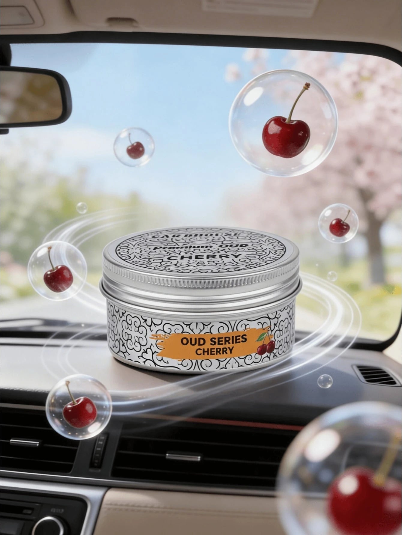 Solid Car Fragrance Diffuser, Long-Lasting Aromatic Fiber Diffuser, Effectively Eliminates Odors And Purifies In-Car Air, Multiple Scents Available: Vanilla, Bubble Gum, Cherry, Lavender, Strawberry A