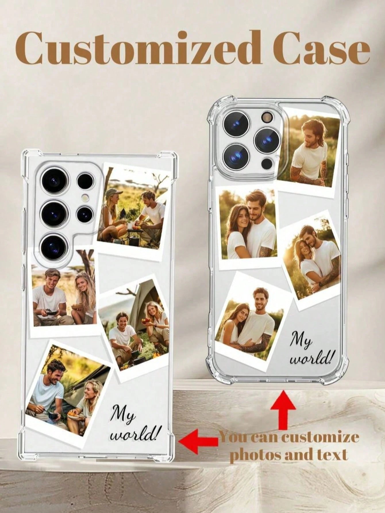 Solid Coffee Tone Multi Pastel Cartoon Turtle Brown Border Custom Personalized Cursive Name Phone Case, Custom Unique Black Hand Letter Fresh Coastal Aesthetic Shockproof Protective Cover For All Mobi