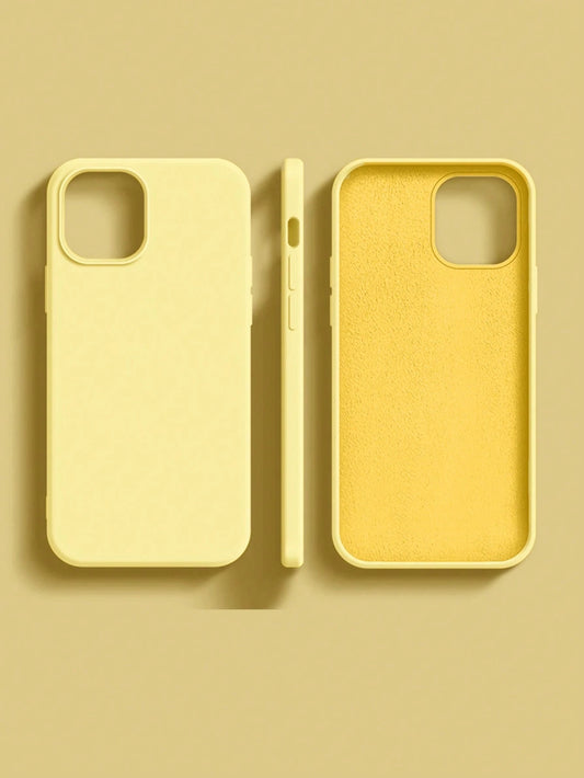Solid Color Liquid Silicone 2.0mm Thick Liquid Silicone Phone Case Compatible With 16, 15, 14, 13, 12, 11 Pro Max, S24U, S23, S22, S25 Series Full Body Protective Cover Waterproof Shockproof Anti-Fall