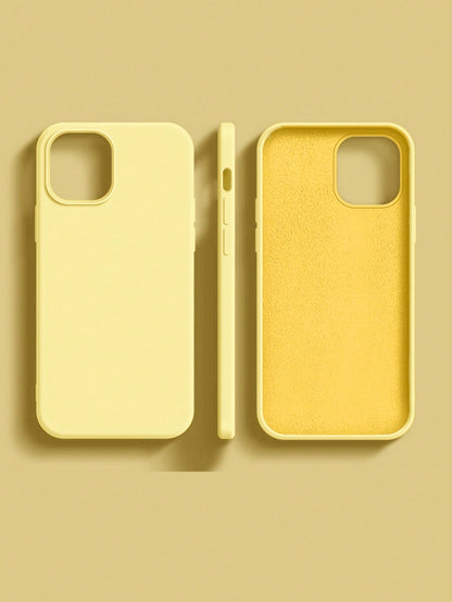 Solid Color Liquid Silicone 2.0mm Thick Liquid Silicone Phone Case Compatible With 16, 15, 14, 13, 12, 11 Pro Max, S24U, S23, S22, S25 Series Full Body Protective Cover Waterproof Shockproof Anti-Fall