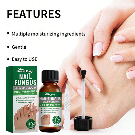 south moon 30ml Nail Care Serum With Nail File, Manicure & Pedicure Tool| Nourishes Cuticles & Strengthens Nail Edges, Portable For Daily Use