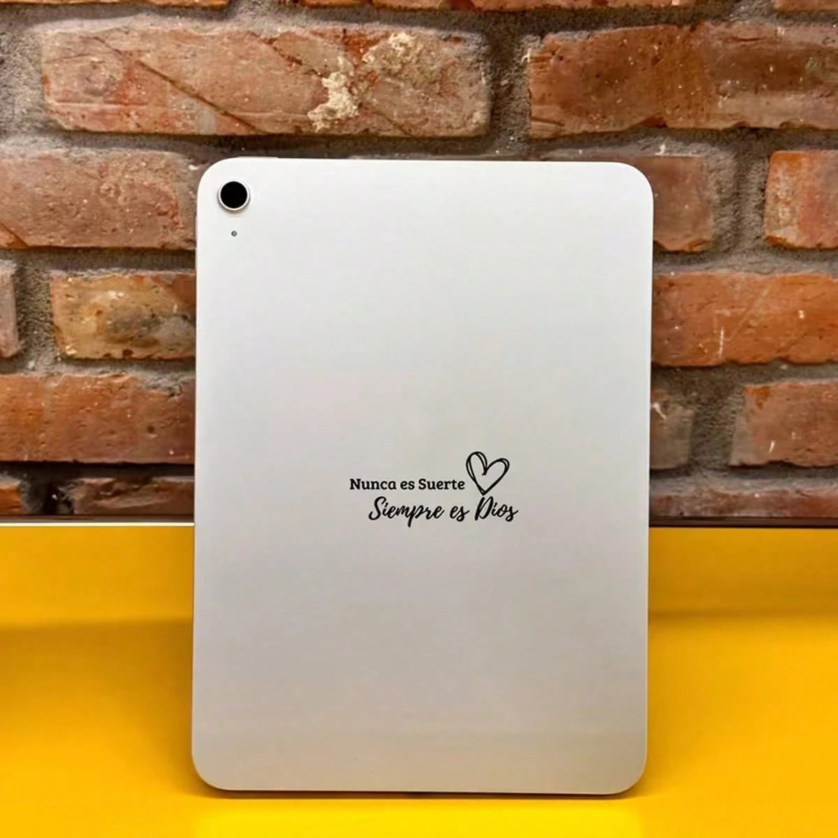 Spanish Inspirational Quote "Never By Luck, But By Eternity" Sticker- Car Rearview Mirror Decal- For Cars, Laptops, Trucks, Motorcycles, Computers, And Phones- Perfect Holiday Gift