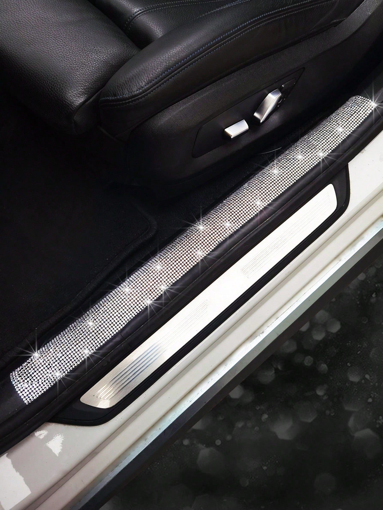 Sparkling 1pc Car Door Sill Scuff Plate Protector Sticker For Car Doors/Single Door