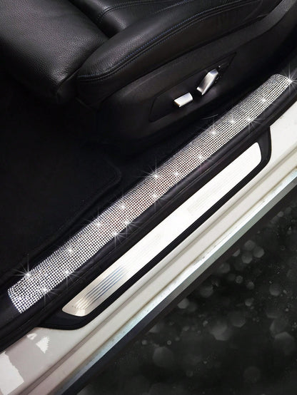 Sparkling 1pc Car Door Sill Scuff Plate Protector Sticker For Car Doors/Single Door