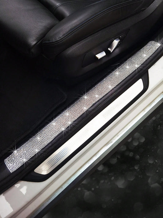 Sparkling 1pc Car Door Sill Scuff Plate Protector Sticker For Car Doors/Single Door