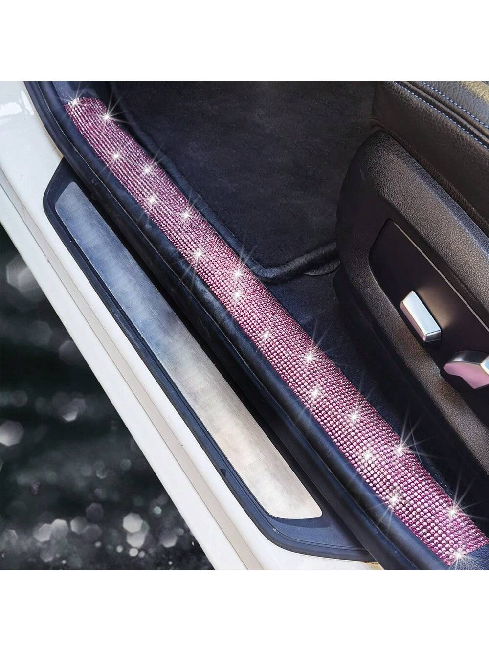 Sparkling 1pc Car Door Sill Scuff Plate Protector Sticker For Car Doors/Single Door