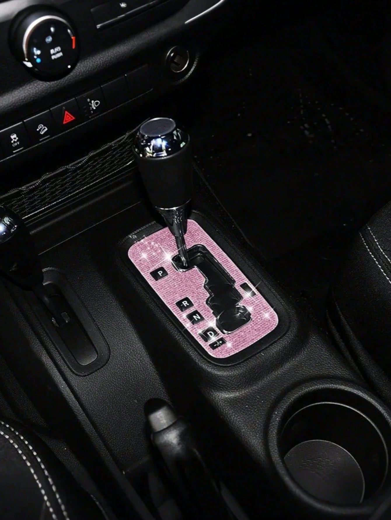 Sparkling Rhinestone Car Gear Shift Box Decorative Sticker Panel Cover, Sport Gear Shift Panel Trim Interior Decoration, Suitable For Styling Interior Female Car Accessories For, Family Gift