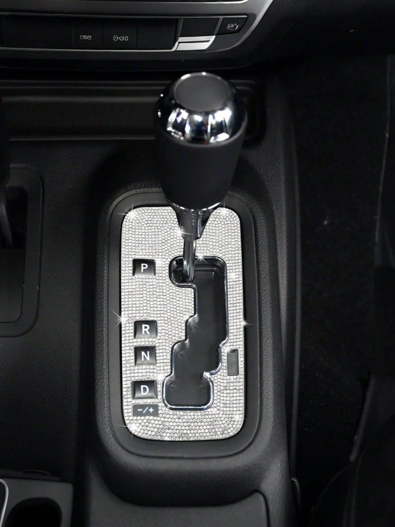 Sparkling Rhinestone Car Gear Shift Box Decorative Sticker Panel Cover, Sport Gear Shift Panel Trim Interior Decoration, Suitable For Styling Interior Female Car Accessories For, Family Gift