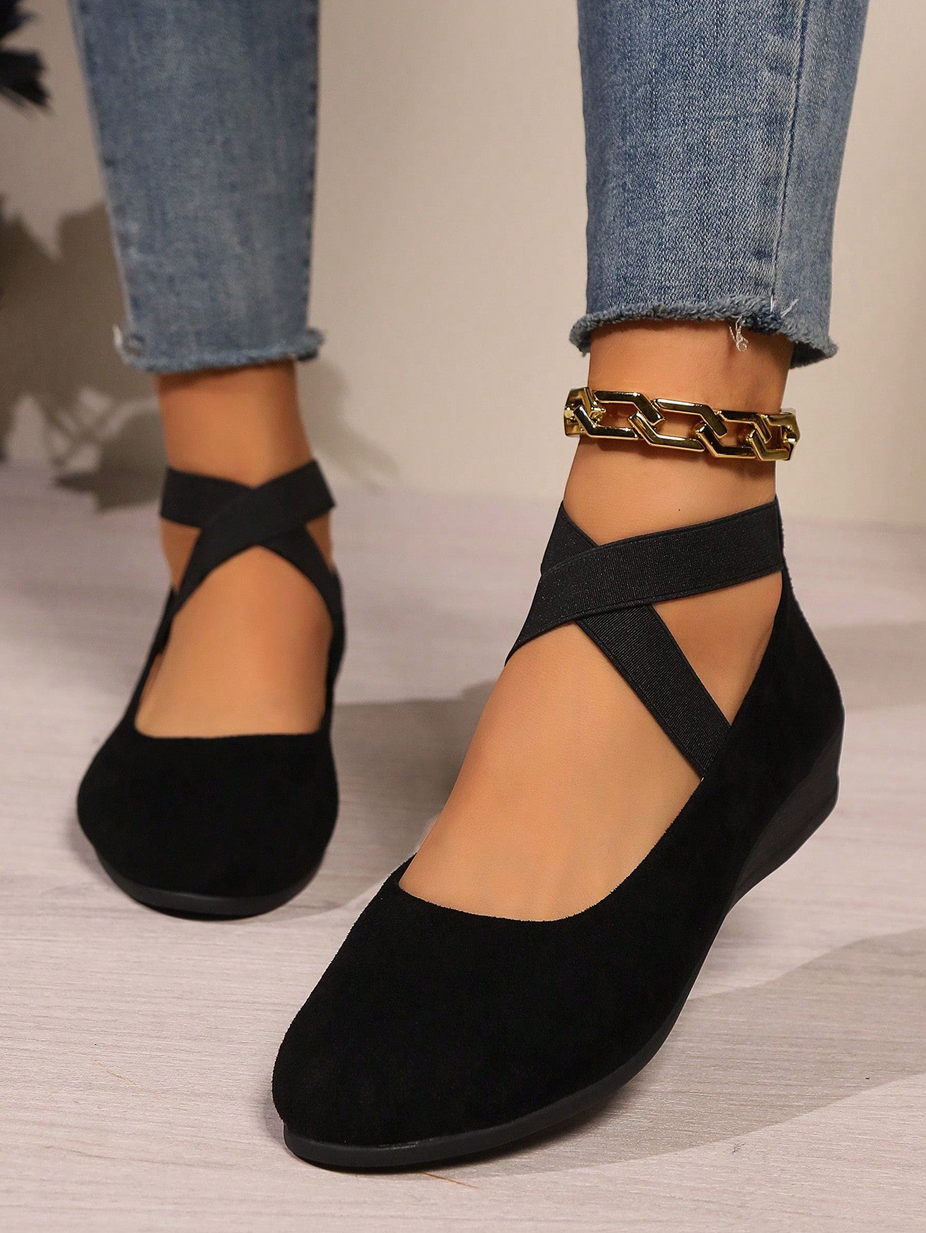 Spring/Autumn Women's Rocker Sole Slip-On Slouchy Shoes With Thick Sole And Breathable Mesh, Low Vamp Casual Shoes, Shoes For Women
