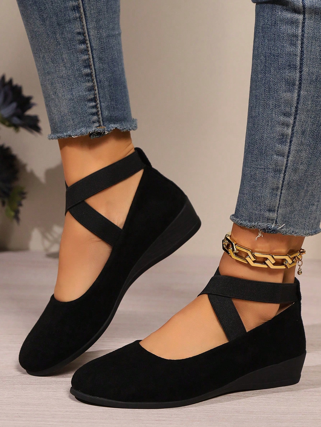 Spring/Autumn Women's Rocker Sole Slip-On Slouchy Shoes With Thick Sole And Breathable Mesh, Low Vamp Casual Shoes, Shoes For Women