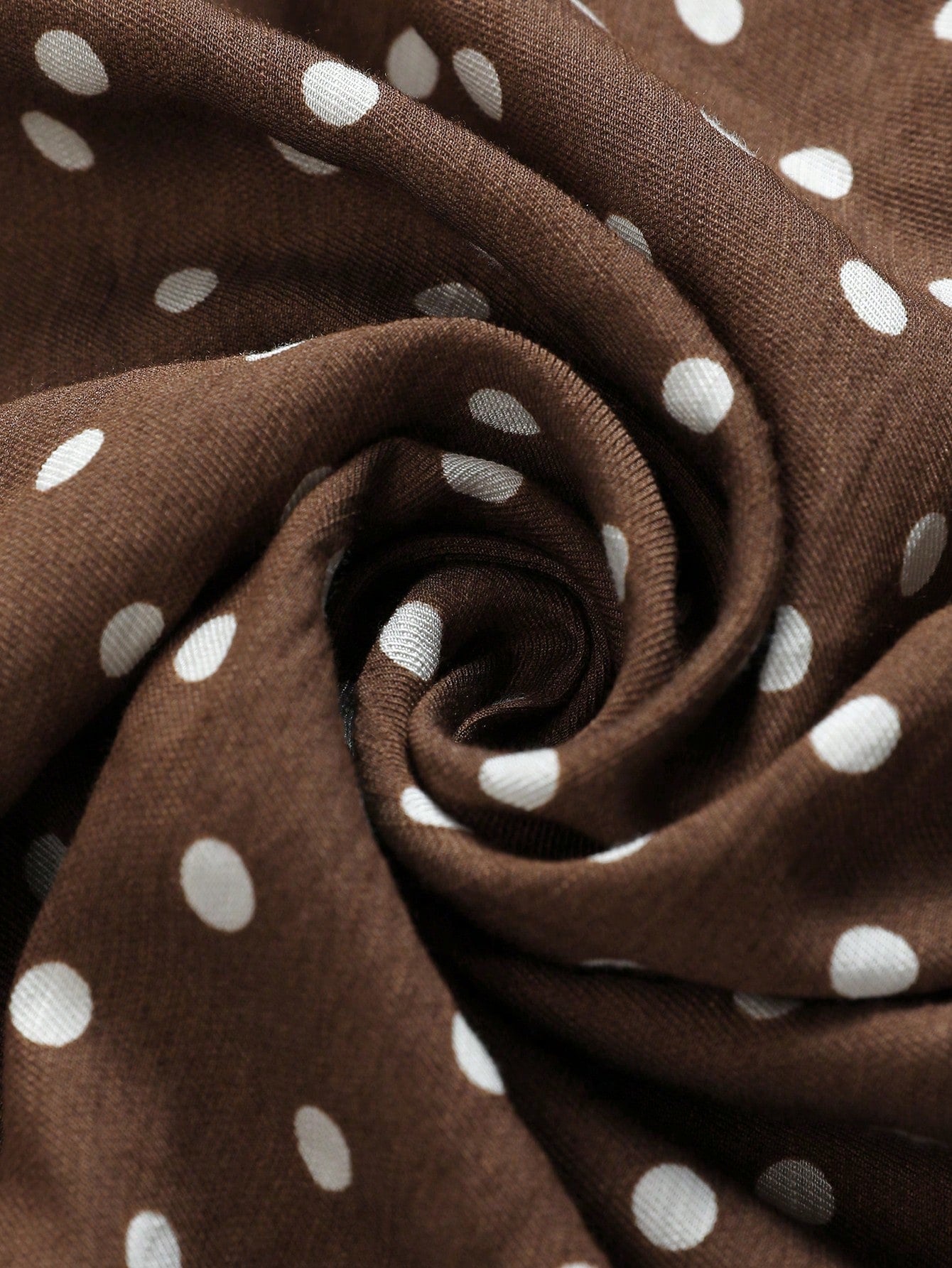 Spring/Summer Brown Base White Polka Dot Sleeveless A-Line Maxi Dress, Minimalist Elegant Style For Daily Commute Wear Party