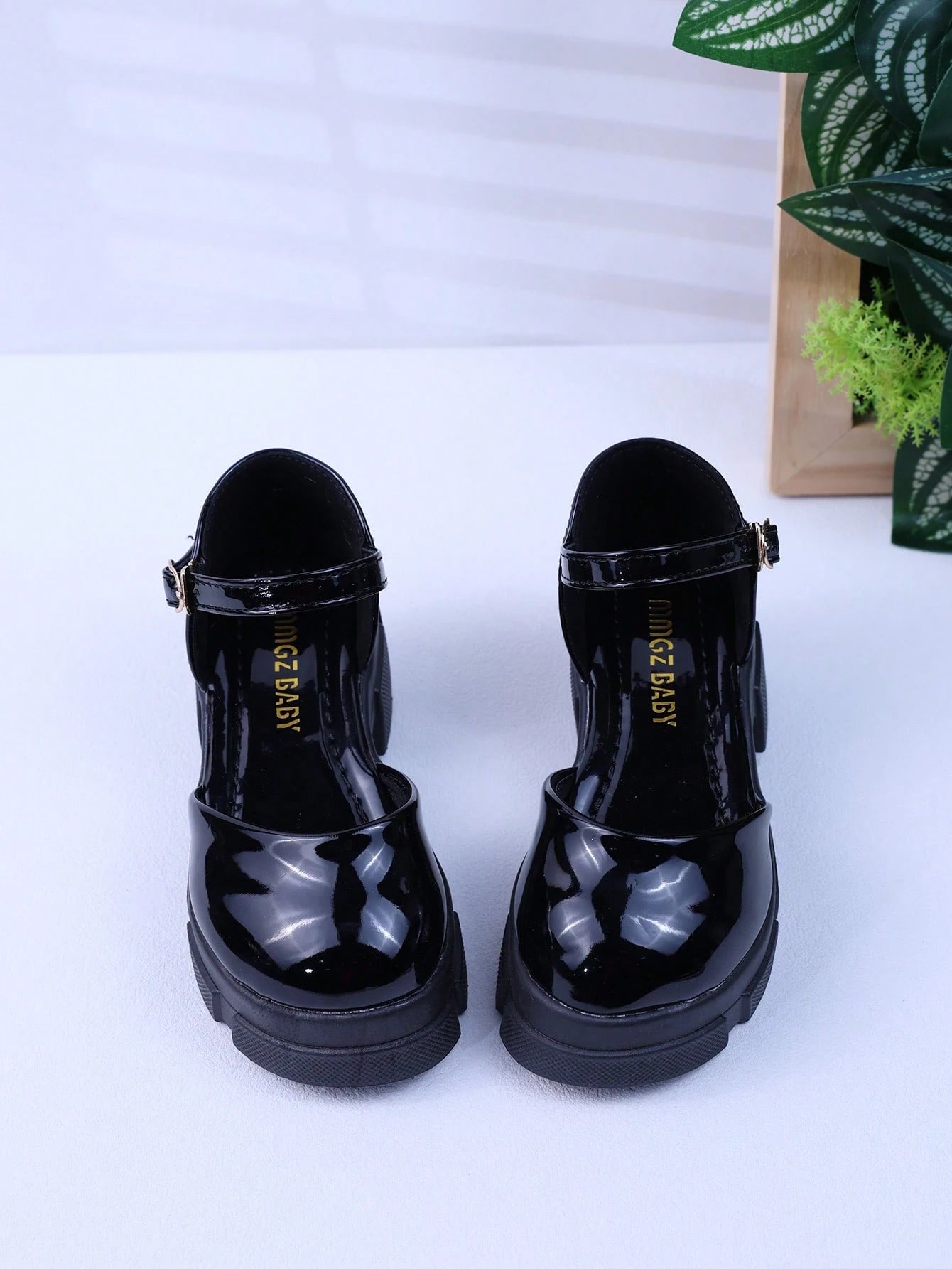 Spring/Summer New Girls' High Heel Shoes, Fashionable Retro Children's Sandals, Closed-Toe Shoes For Big Kids, Thick Sole Little Girls' Shoes, Black British Style Baby Student Shoes