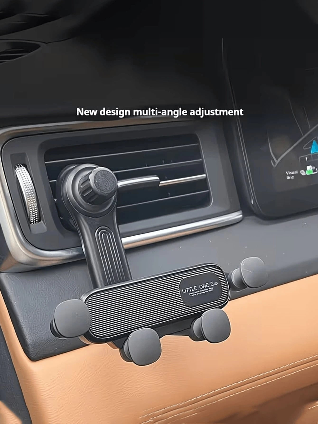 Stable Gravity-Lock Anti-Shake Design Car Phone Holder- Adjustable Air Vent Grip, Universal Car Air Vent Phone Holder