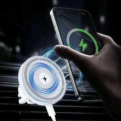 Strong Magnet Air Vent Car Wireless Charger 15W Fast Charge Anti-Shake Phone Holder For IPhone Galaxy Car Interior Accessories