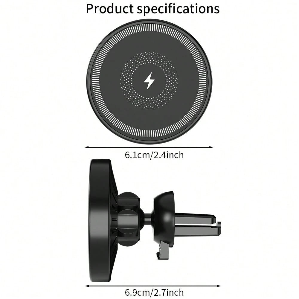 Strong Magnet Air Vent Car Wireless Charger 15W Fast Charge Anti-Shake Phone Holder For IPhone Galaxy Car Interior Accessories